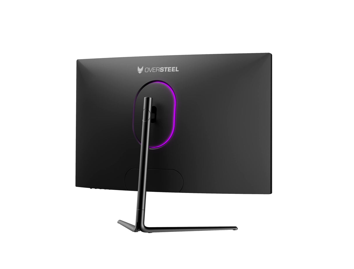 Oversteel - KRYPTO Monitor Gaming QLED 27'' QHD (2560x1440), Panel VA, 16:9, Curvo R1500, 1ms, 144 Hz, 2x HDMI, Display Port, Negro