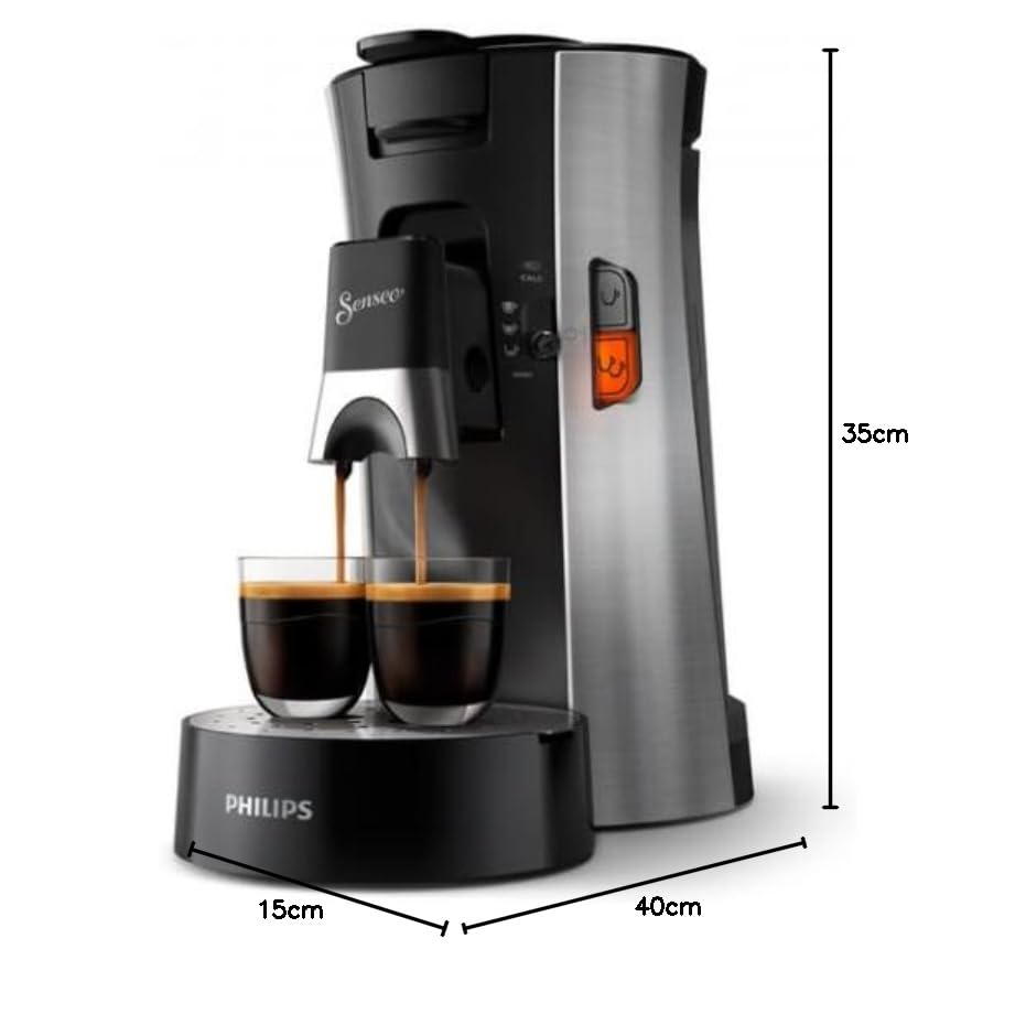 Philips CSA250/11 Senseo Select Eco, Intensity Plus, Crema Plus, función Memo, acero cepillado