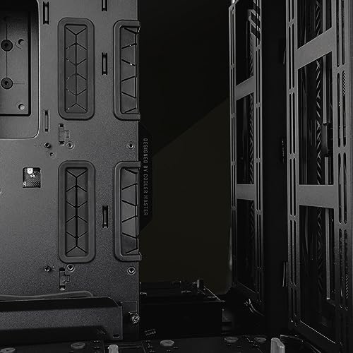 Cooler Master HAF 700 EVO Caja PC - Full Tower, Admite E-ATX, 5 Fans Preinstalados, Soportes de Radiador Giratorios, High-Airflow Cooling, Display LCD Real-Time, Aspas ARGB Edge-Lit