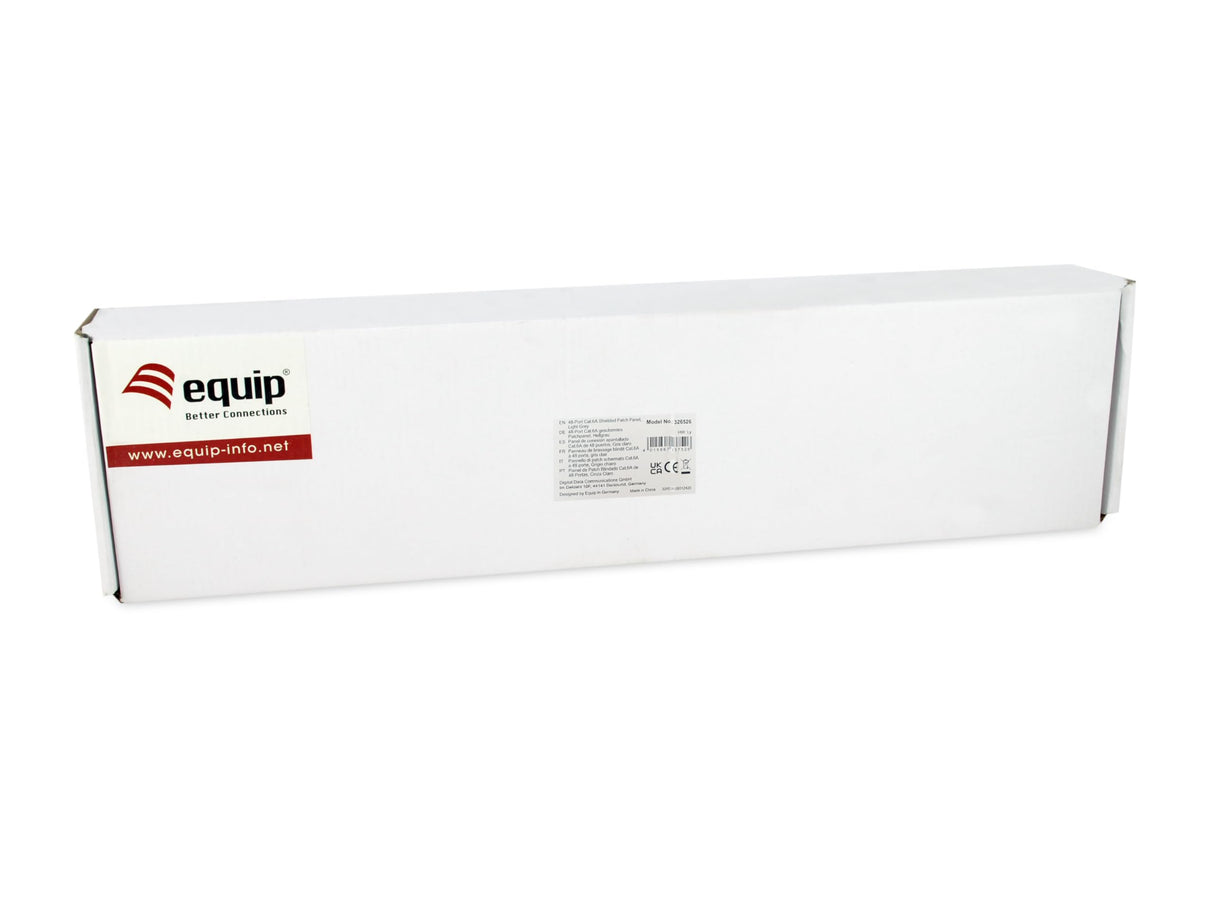 Equip 326526 48 Puertos Cat.6A blindado Panel de conexión, Gris Claro