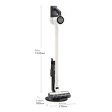 LG A9C-SLIM1C - Aspirador Escoba CordZero, Aspiradora con Sistema de Compresión de Polvo, Ciclónico, 150W Succión, Boquilla Varias Superficies, Base de Parking, 1.9 Kg, Blanco