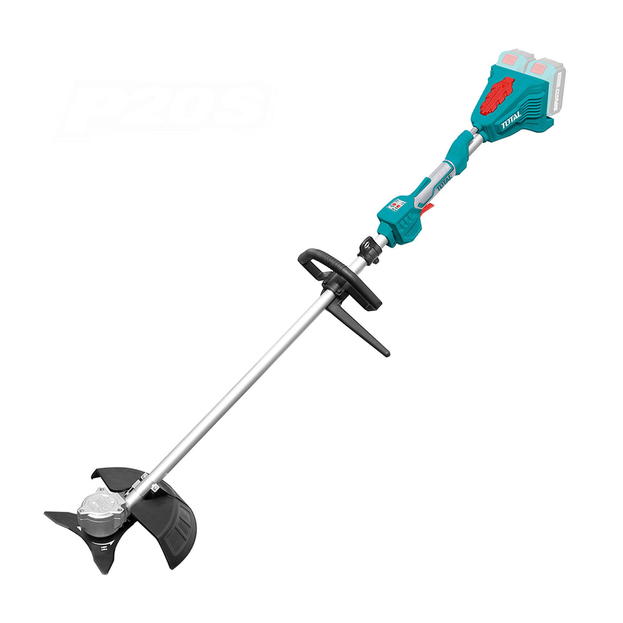 TOTAL - Desbrozadora Brushless A Batería | Batería de 20V de Larga Duración | Incluye Cabezal de Hilo y Disco de 3 Puntas | Ligero y Cómodo, Fácil de Manejar