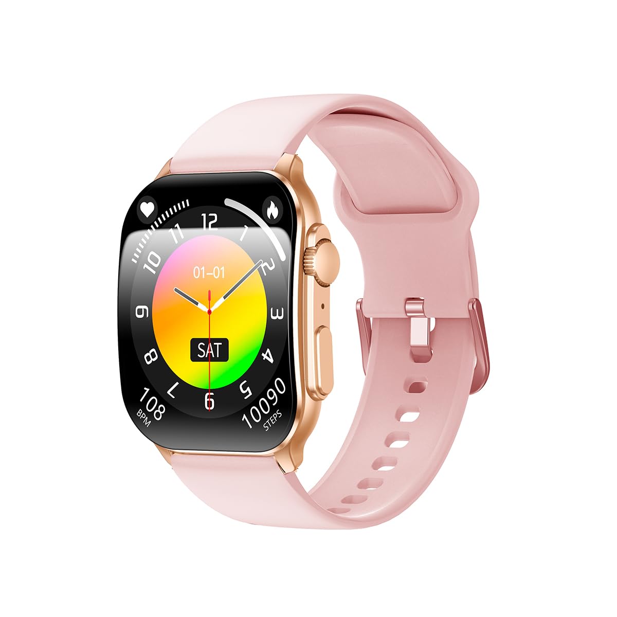 SMARTY 2.0 Mujer Digital Automático Reloj con Correa de Silicona SW080B, Dore Rosa, Moderno, Dore Rosa, Moderno