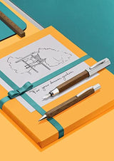 Faber-Castell Ondoro 147508 - Bolígrafo con Cuerpo en Madera de Roble Ahumado - Forma Hexagonal