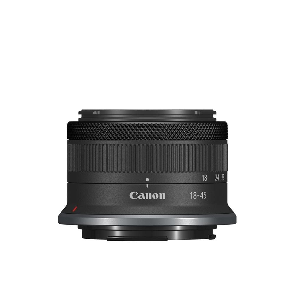 Canon Objetivo RF-S 18-45mm F4.5-6.3 IS STM, Lente Zoom Gran Angular, para Imagen y vídeo, Compacto y Ligero, Motor STM, Estabilizador óptico 4.4 Pasos, Montura RF Compatible con Sistema EOS R, Negro