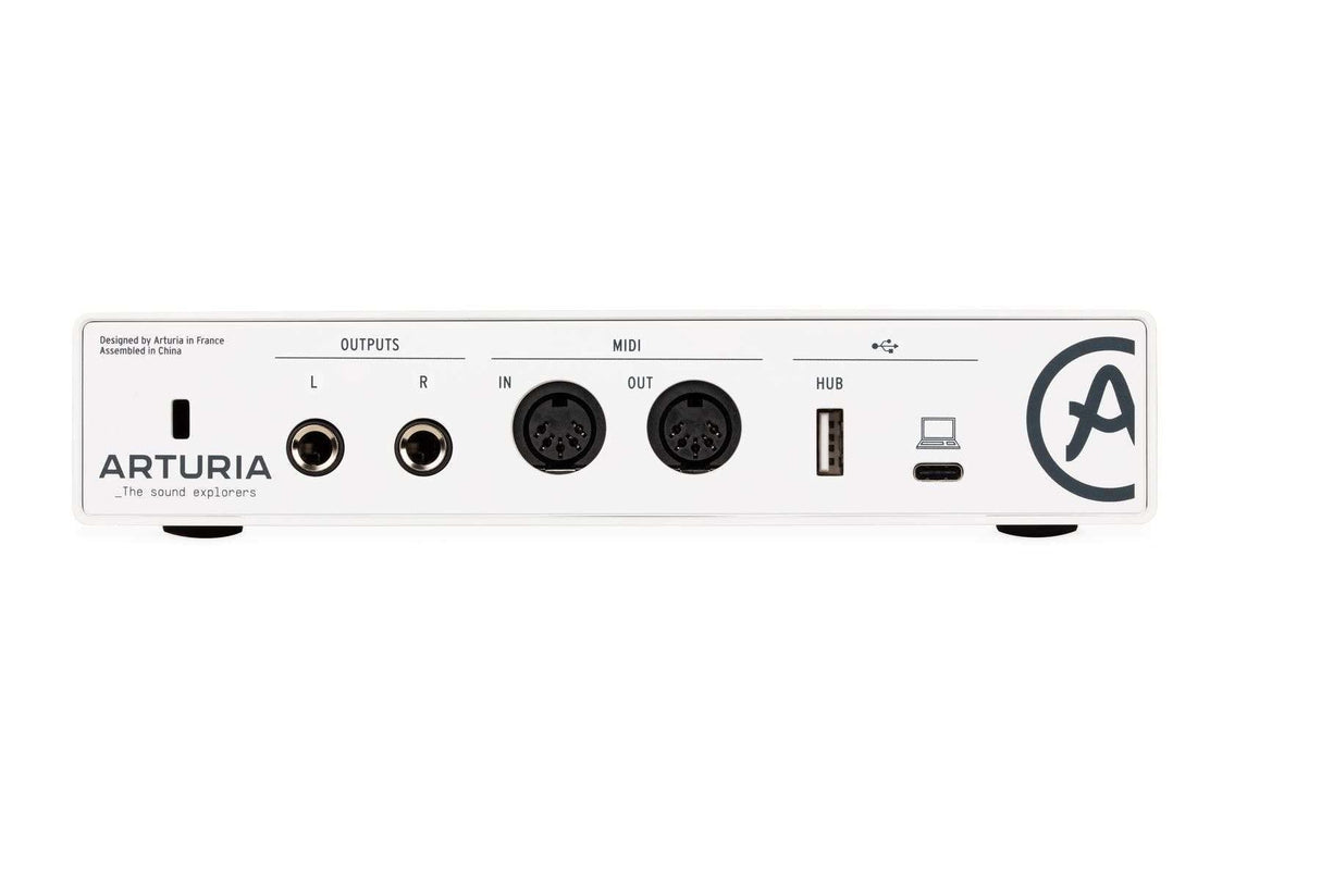 Arturia - MiniFuse 2 - Interface USB de audio y MIDI Compacta con Creative Software para una Grabación Producción, Podcasting, Guitarra - Blanco