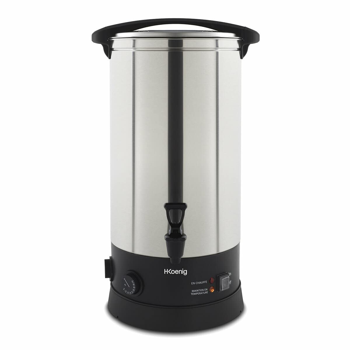 H.Koenig multifunción LEGI25, esterilizador de tarros y preparación de Recetas Calientes, 25 l, 30 – 110 °C, Temporizador hasta 120 min, Acero Inoxidable, 2500 W, 25 litros