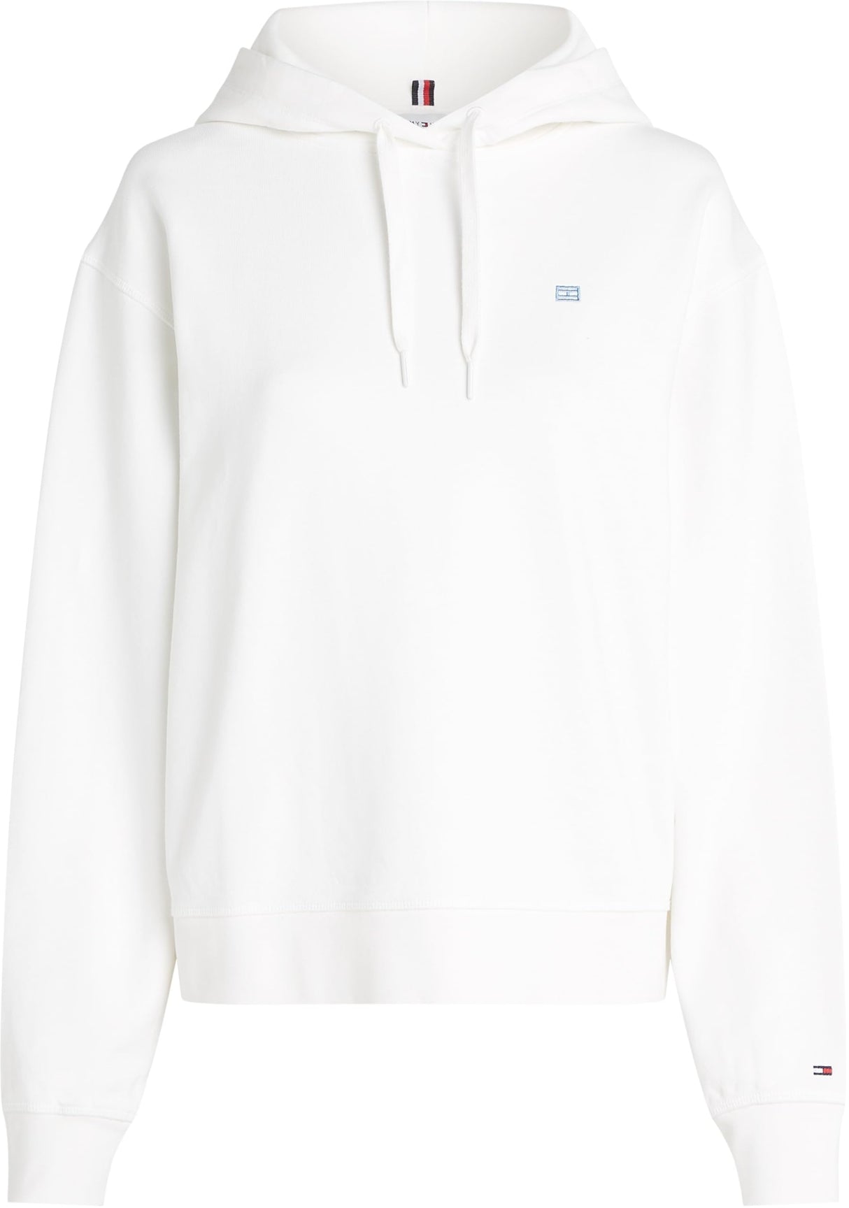 Tommy Hilfiger Hoodie Mujer Contrast Flag Regular Fit, Blanco (Ecru), S