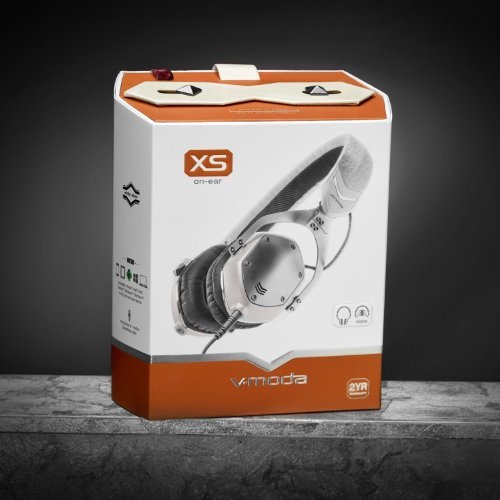 V-MODA XS-U-WSILVER - Auriculares de Diadema Cerrados (reducción de Ruido), Blanco y Plateado