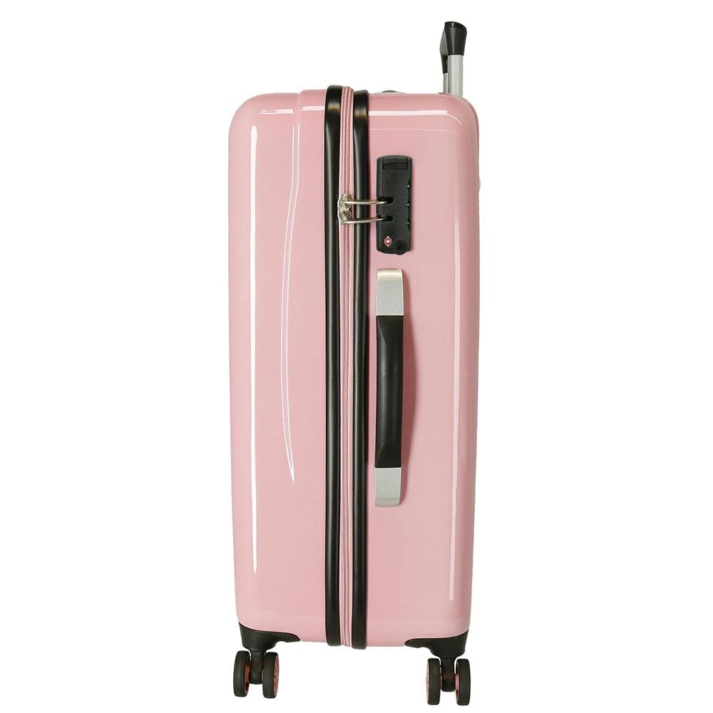 Disney Mickey y Minnie Travel the World Paris Maleta mediana Nude 48x68x26 cms Rígida ABS Cierre de combinación lateral 70L 3 kgs 4 Ruedas dobles