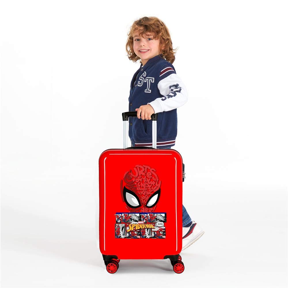 Marvel Spiderman Comic, Equipaje Para Niños, Rojo (Red), 38x55x20 Cms