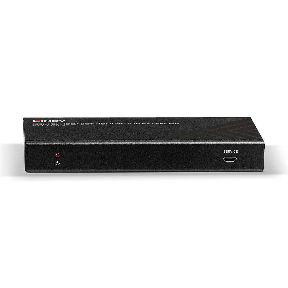 LINDY 100 m HDMI 18G, IR y RS-232 HDBaseT Extender, Receptor