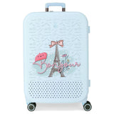 Enso Bonjour Maleta mediana Azul 48x70x28 cms Rígida ABS Cierre TSA integrado 79L 4,32 kgs 4 Ruedas dobles