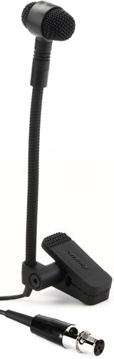 Shure PGA98H-TQG - Micrófono condensador de cuello de cisne para instrumento con pinza y conector TA4F/TQG para uso con sistemas inalámbricos