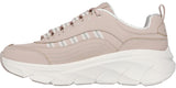 Skechers D'Lux Walker 2.0 Golden Step, Zapatillas Mujer, Taupe Leather/Gold Trim, 38.5 EU