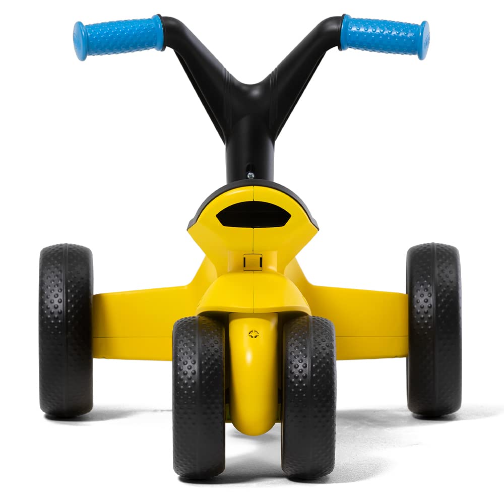 BERG Toys GO2 - Go Kart 2 en 1 2 en 1 para bebés y niños pequeños, para Interiores y Exteriores, 4 Ruedas, Juguete para niños de 10 a 30 Meses, Amarillo