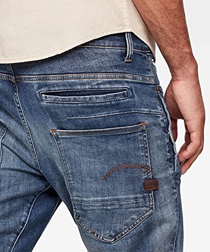 G-STAR Hombres D-Staq 3D Slim Jeans, Azul (Medium Aged D05385-8968-071), 33W / 30L