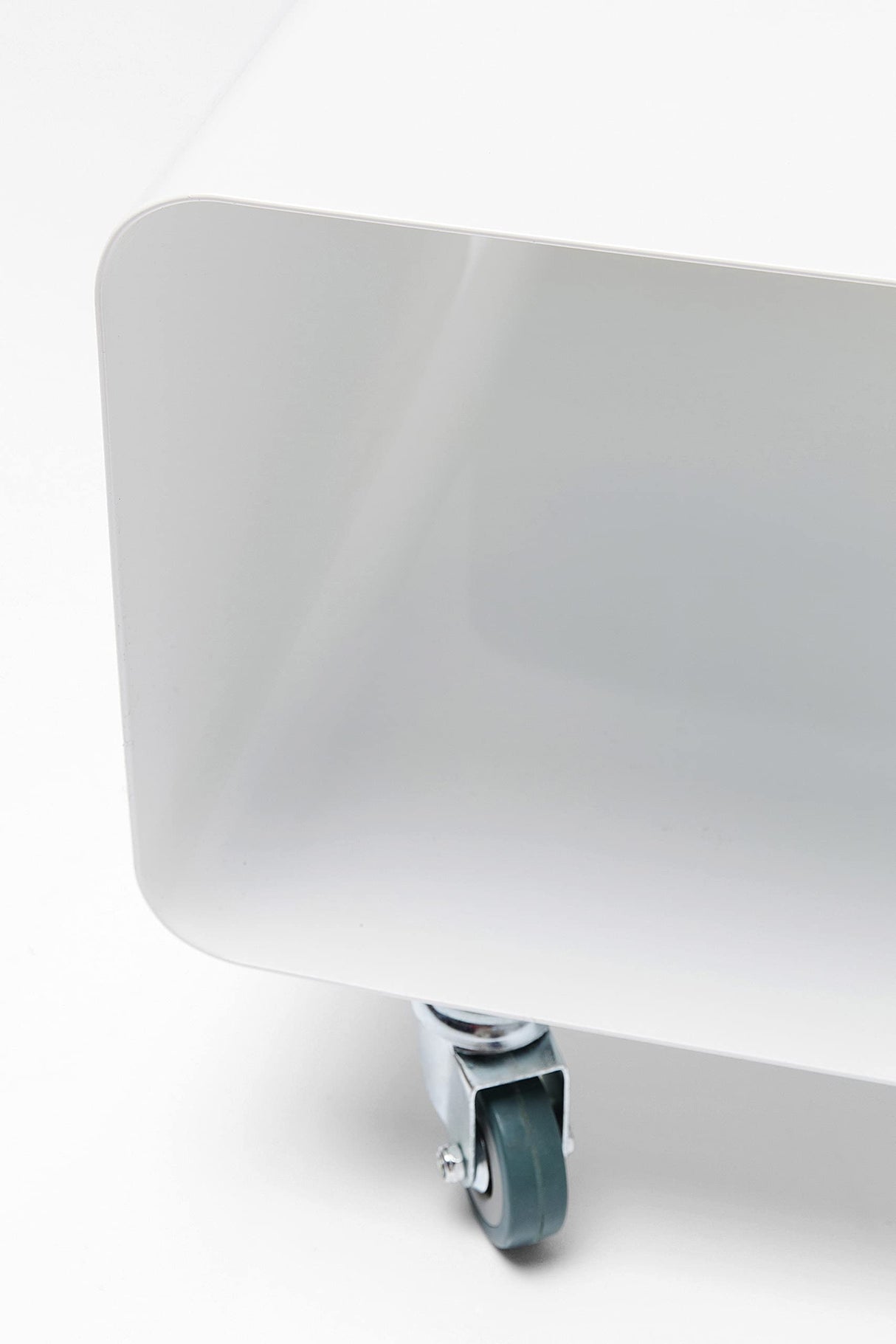 Kare Design Mueble de TV Lounge M, Blanco, Estilo Minimalista, Diseño Moderno, Funcional Espacio, Acero Pulverizado, 30 x 90 x 42 cm (A/A/P)