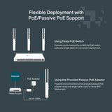 TP-Link Festa F52-Outdoor | Punto de Acceso WiFi 5 AC1200 | IP65 a Prueba de Agua, Ideal para Exteriores, 1× Puerto Gigabit, Gestión centralizada en la Nube Gratuita, Configuración y Uso fáciles.