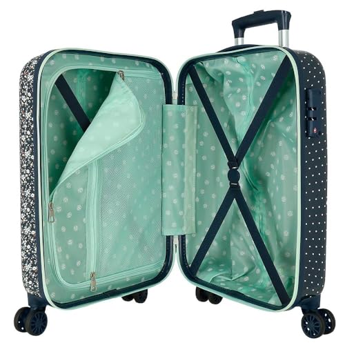 Pepe Jeans Alenka Juego de Maletas Azul 55/68 cms Rígida ABS Cierre TSA 104L 6,64 kgs 4 Ruedas Dobles Equipaje Mano by Joumma Bags