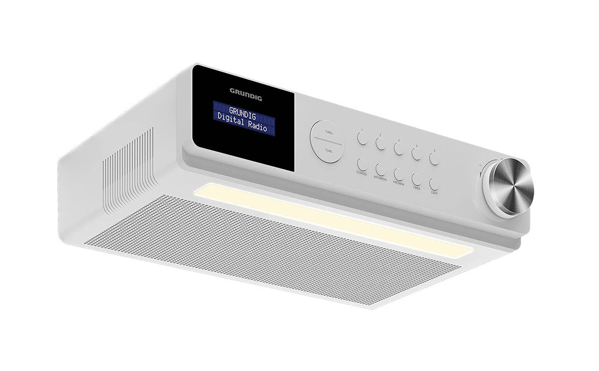 Grundig DKR Dab – Radio de Cocina con Bluetooth y Dab (Incluye recepción) Dab+. Blanco