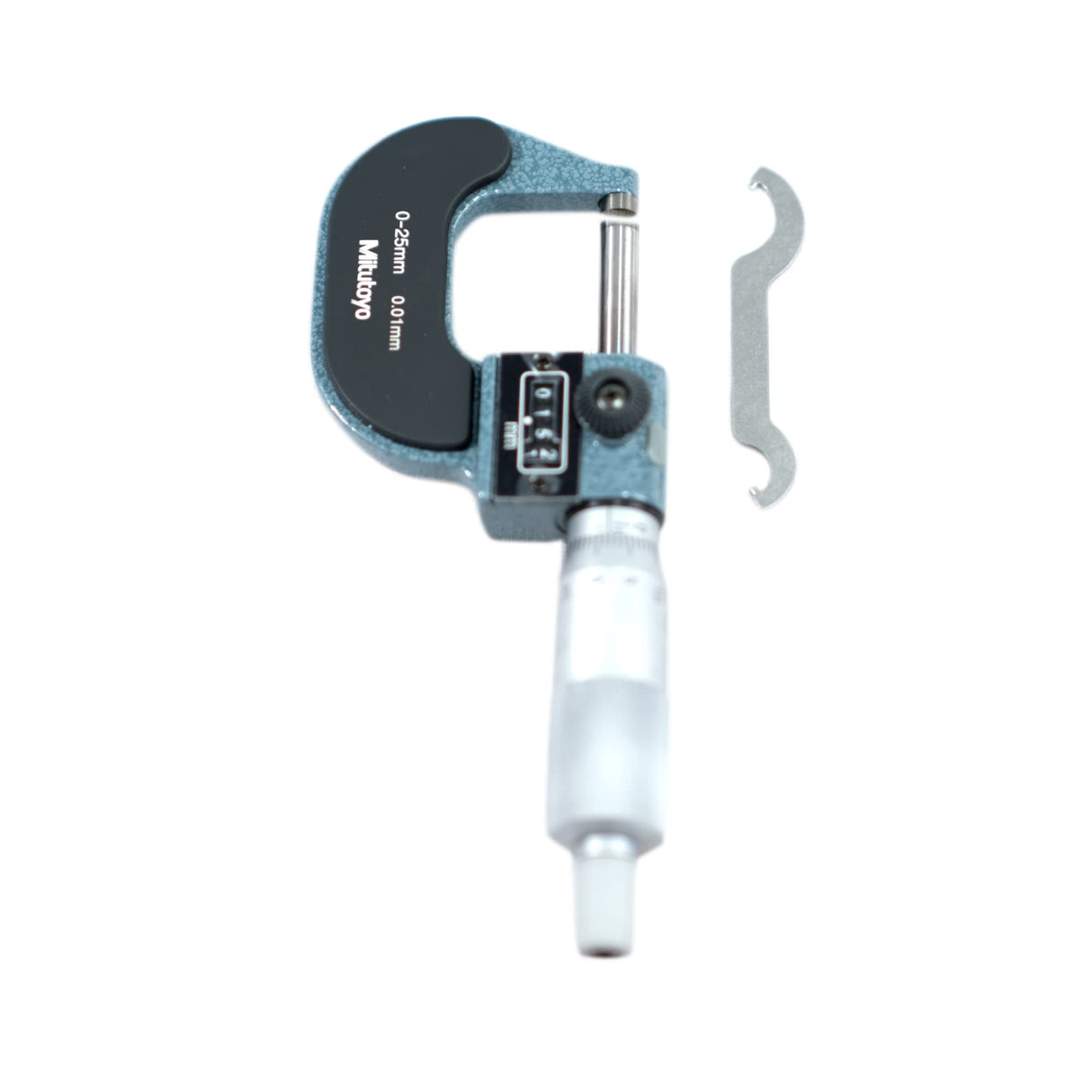 Mitutoyo 193-101 Micrómetro digital exterior con contador mecánico, rango de 0 mm-25 mm
