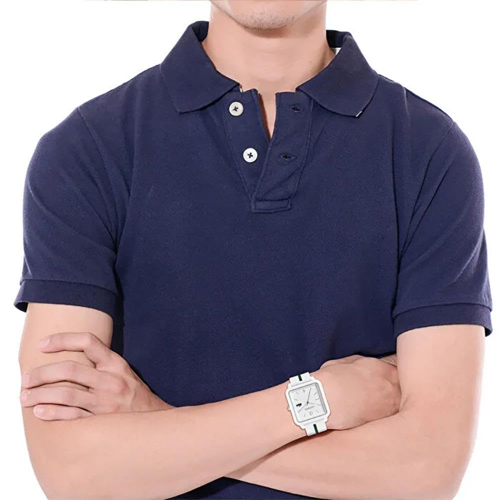 Lacoste Reloj Analógico de Cuarzo para Hombre Colección LACOSTE.12.12 Studio con Correa de Silicona Blanca - 2011251