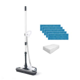 Polti Moppy White Premium, Mopa a vapor Sin cable, para todos los suelos y Superficies Lavables Verticales, Potencia 1500 W, Capacidad del Depósito 0,7 L, 25 Paños Incluidos, Blanco