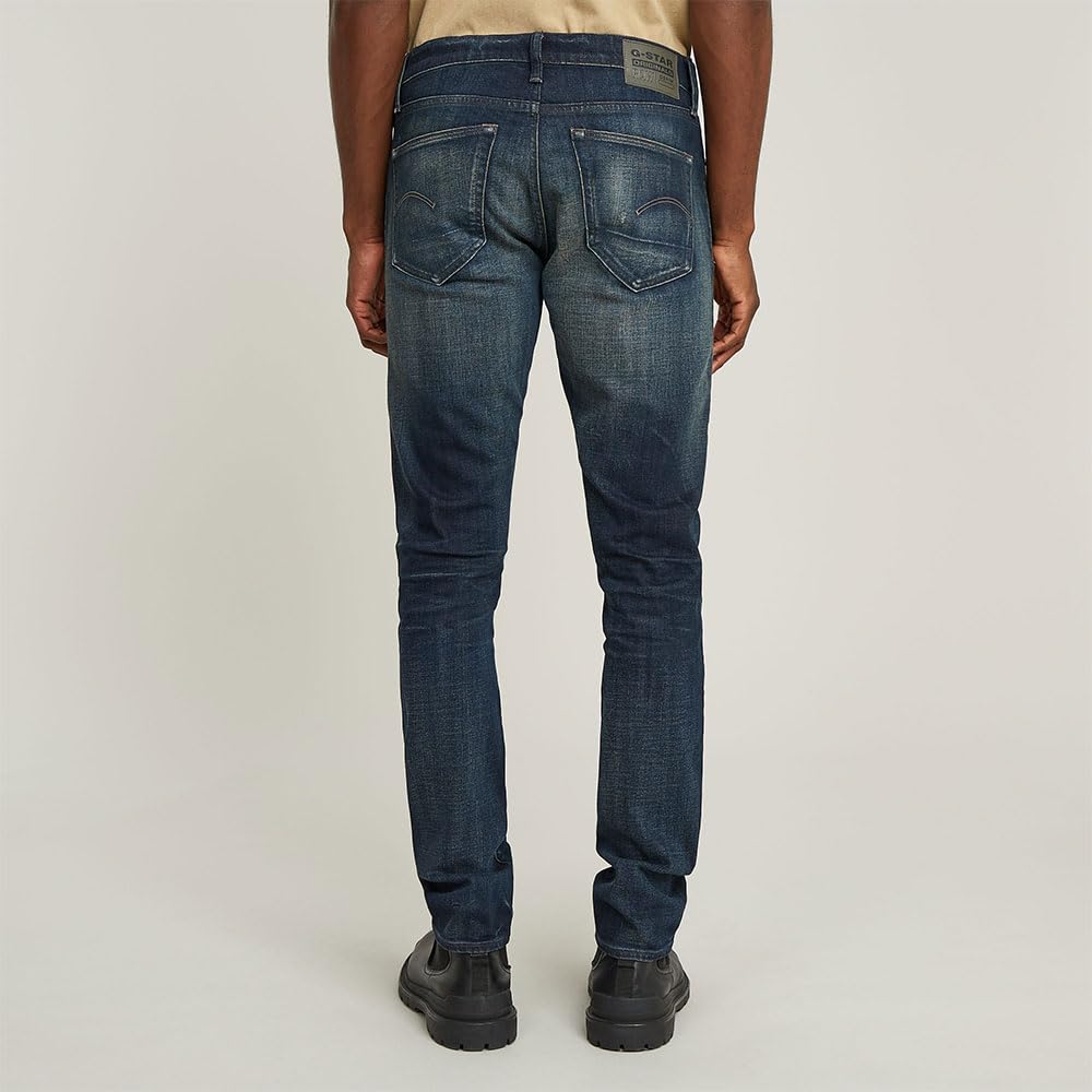 G-STAR 3301 Slim Jeans Vaqueros, Azul (Antique Foundry Repaired 51001-d594-h102), 32W / 32L Hombre