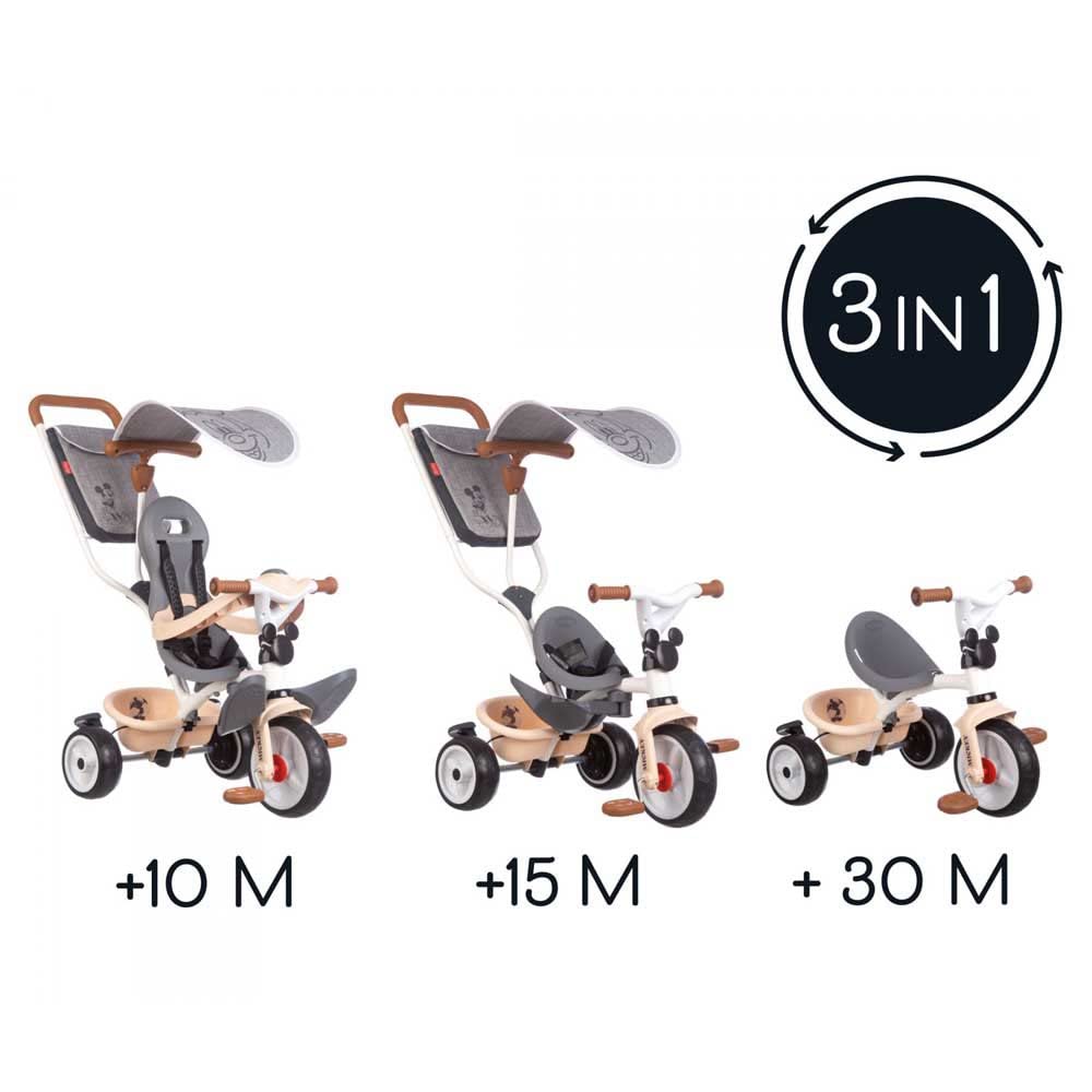 Smoby- Triciclo Mickey Mouse- Baby Balade Plus, Evolutivo (7600741402)