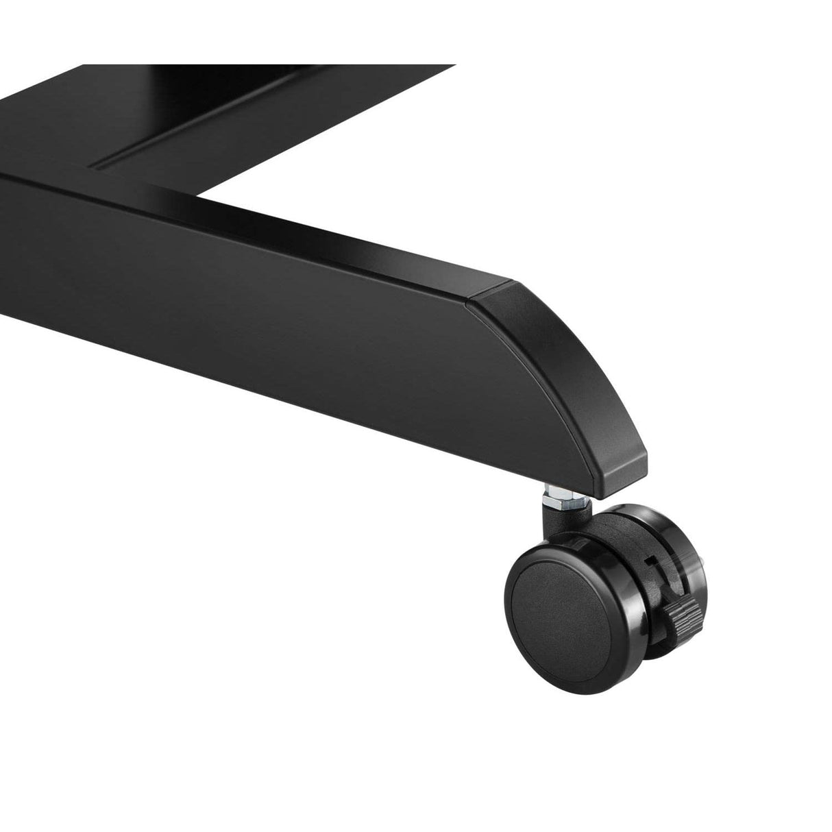 Maclean MC-892B Escritorio para Ordenador portátil de Altura Regulable con Ruedas Escritorio de pie Regulable en Altura hasta un máximo de 113 cm 30 Grados Inclinable Negro