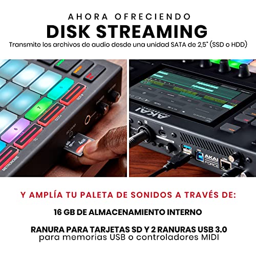 AKAI Professional FORCE – Sistema autónomo de producción musical, secuenciador MIDI y motores de sintetizador, muestreo MPC y lanzamiento de clips estilo Ableton