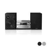 Panasonic SC-PMX90 -Microcadena Con Altavoces 120 W, Hi- Fi, Sonido Hogar, 14 cm Woofer, 1.9 cm Silk Dome Tweeter, 1.5 cm Piezo Twitter, Bluetooth, USB Dual, Radio FM, AUX 3.5 mm- Plata