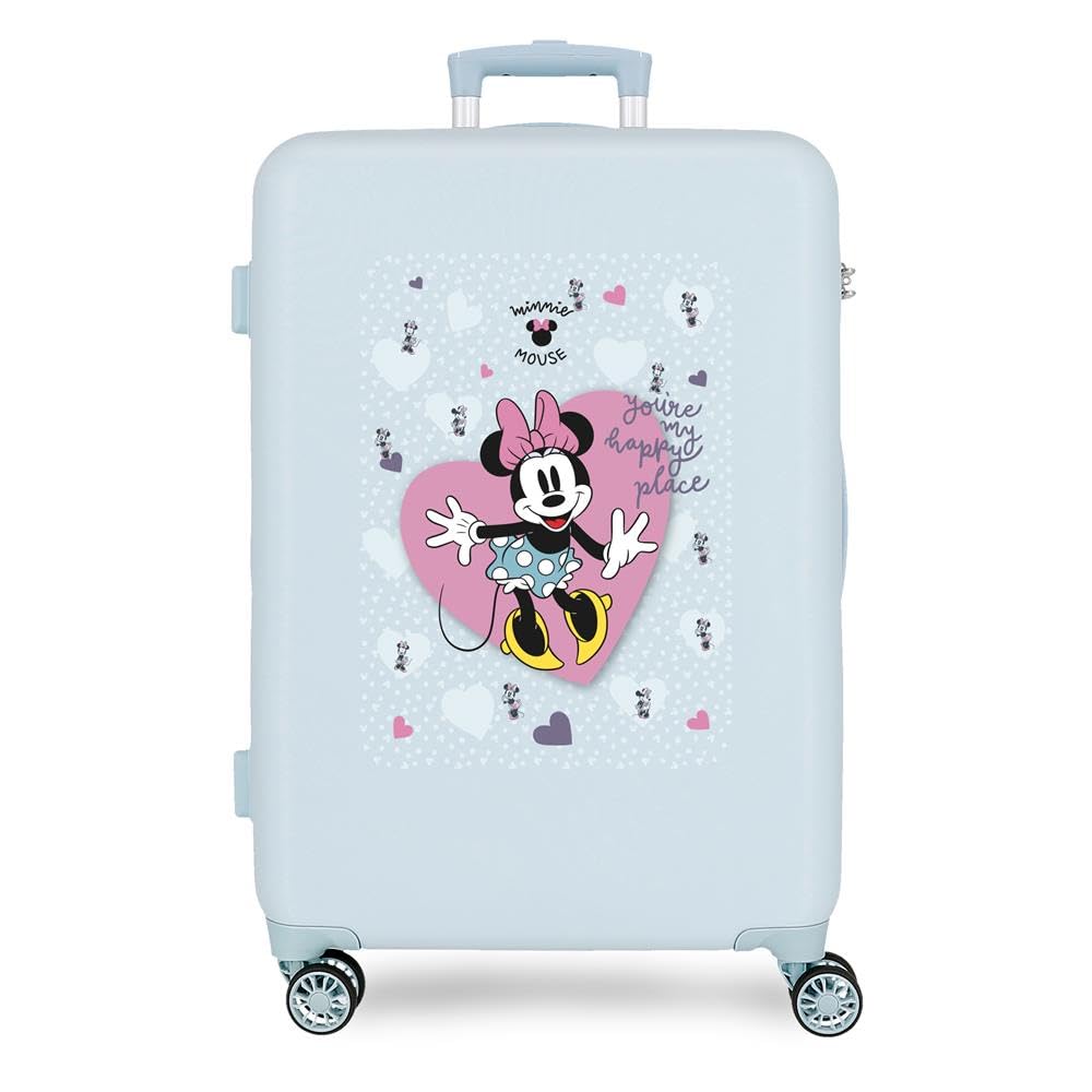 Joumma Disney Minnie My Happy Place Maleta Mediana Azul 46x65x23 cms Rígido 2,62 kgs Cierre de combinación Lateral ABS 2,62 kgs 56LExtensible