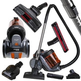 ADLER Aspiradora sin Bolsa Ciclónica AD7065, HEPA 13, Filtración ciclónica, Depósito 1,6L, Flujo de Aire máximo: 27 litros/Segundo, Gris y Naranja, con 5 Accesorios, Potencia Nominal: 700 W