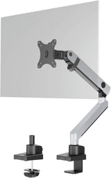Durable Soporte de monitor Select Plus para 1 monitor, brazo giratorio 90 grados, inclinable, regulable en altura, para pantallas VESA de hasta 32 pulgadas y 8 kg, plateado, 509623