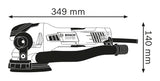 Bosch Professional GET 55-125 - Lijadora excéntrica turbo (550 W, Ø de plato lijador 125 mm, en caja)