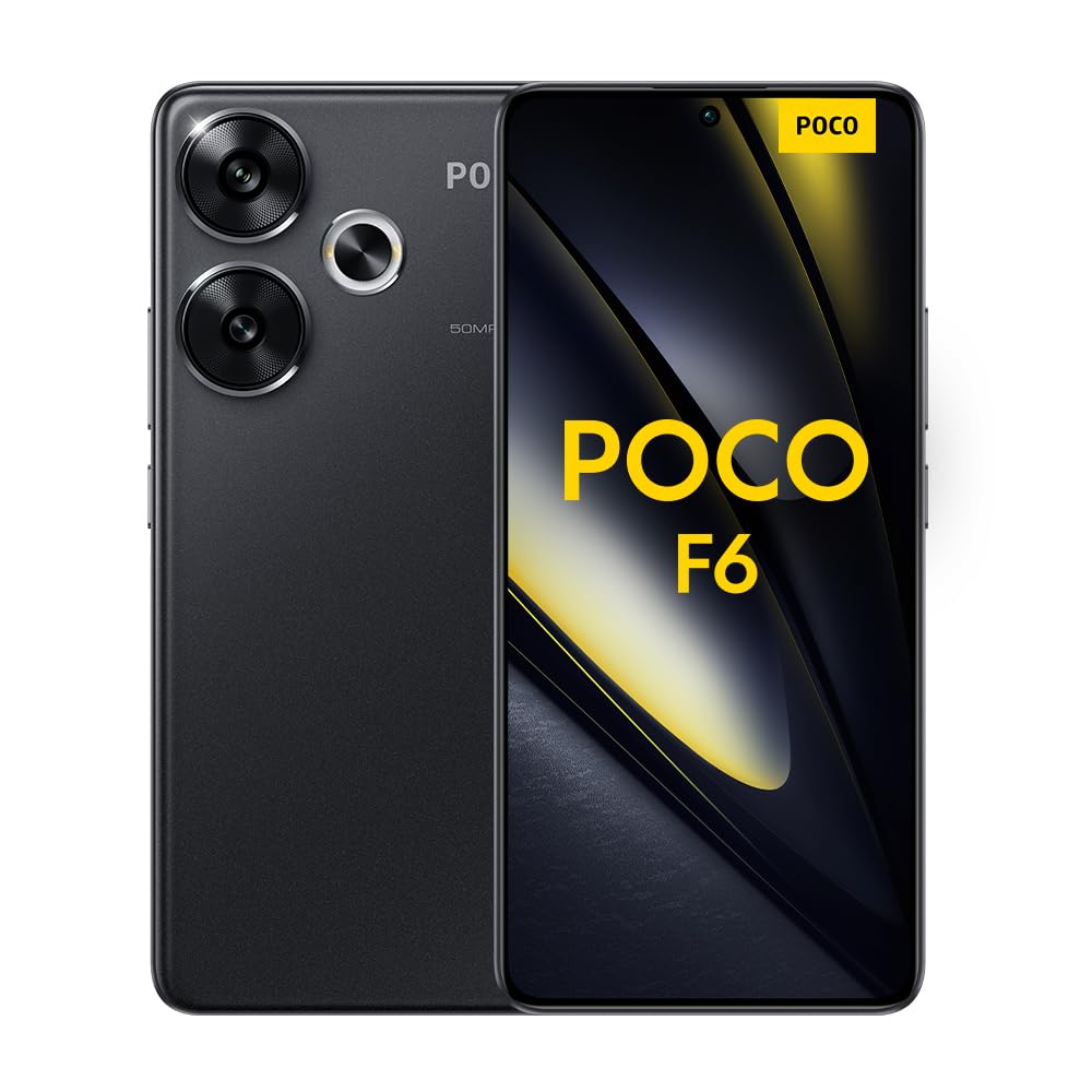 Xiaomi Poco F6 - Smartphone de 8+256GB, Snapdragon 8s Gen 3, Pantalla AMOLED de 120 Hz, Carga Turbo de 90W, cámara Dual de 50MP con OIS, Negro (Versión ES)