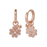 Emporio Armani Pendientes Sentimental de plata de ley de oro rosa para mujer, EG3610221, talla única, Sin piedra preciosa, Rosa Coral