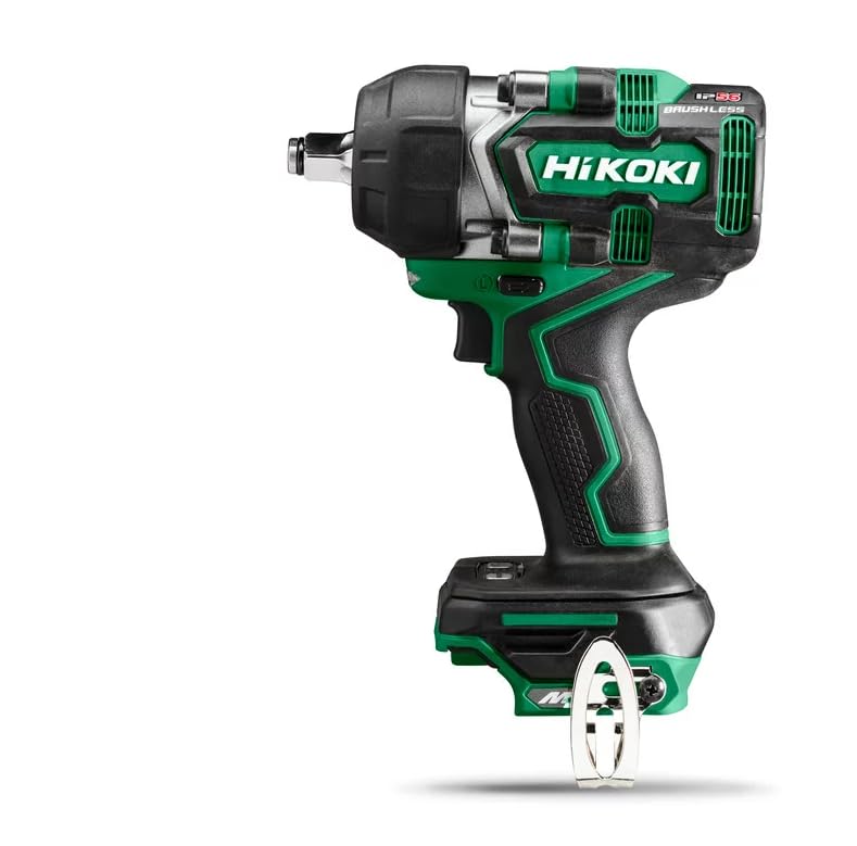 HIKOKI WR36DE - Llave de impacto con batería (36 V, ion de litio, sin escobillas, par fijo de 770 Nm, portaherramientas: cuadrado exterior de 1/2 pulgadas, tornillos de impacto, en caja)