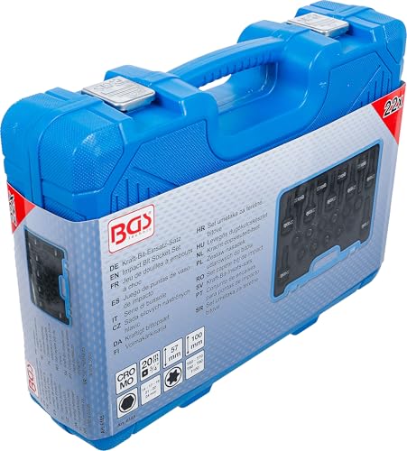 BGS 6185 | Juego de puntas de vaso de impacto | entrada 20 mm (3/4") | hexágono interior, perfil en T (para Torx) | 22 piezas