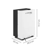 TROTEC Deshumidificador profesional TTK 105 S, 30L / Día, Depósito 5,2L, Caudal 173 m³/h, Fabricado en Alemania, Compresor rotativo, Temporizador, Higrostato Automático