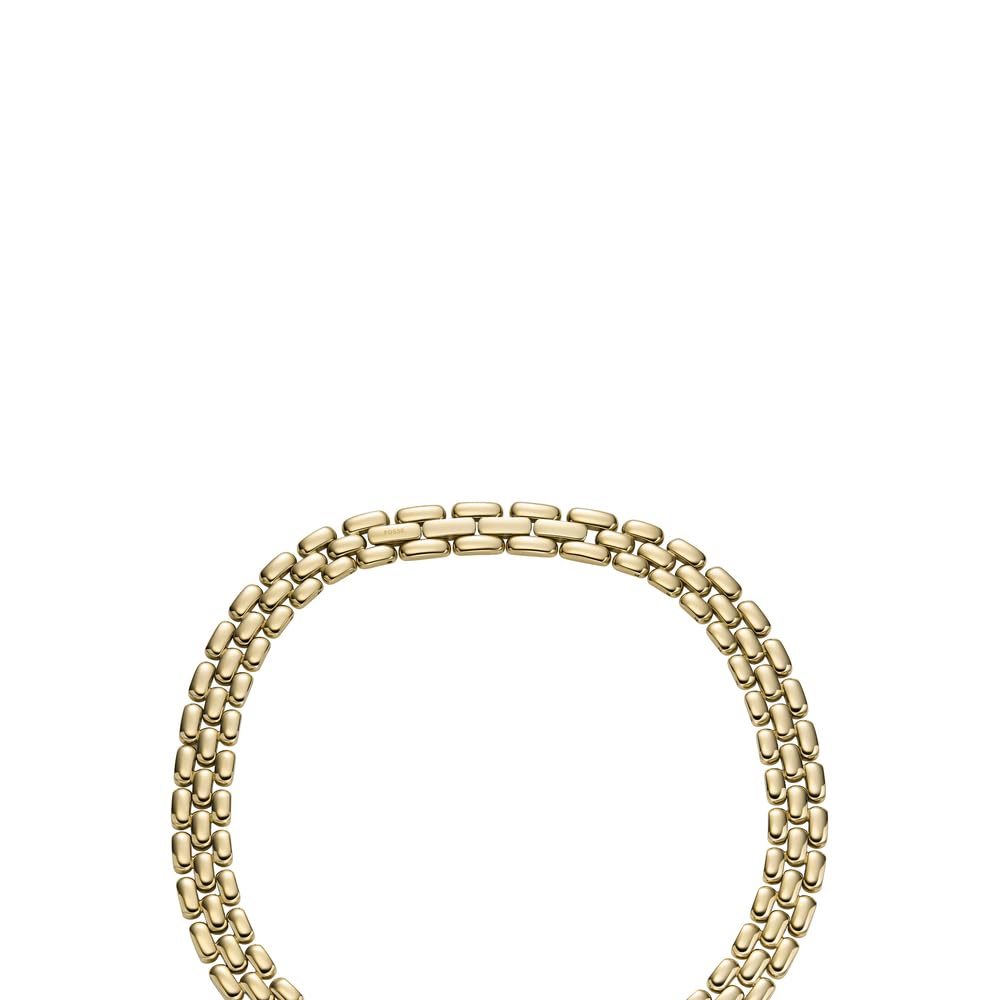 Fossil Pulsera de mujer de acero inoxidable con cierre desplegable