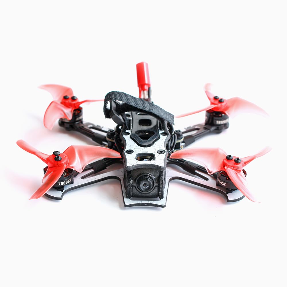 EMAX Tinyhawk 3 Plus Freestyle Drone RTF Kit Listo Para Volar FPV Analógico Drone Mini Racing Quadcopter Marco Duradero de Fibra de Carbono con Gafas y Transmisor para Niños Adultos y Principiantes