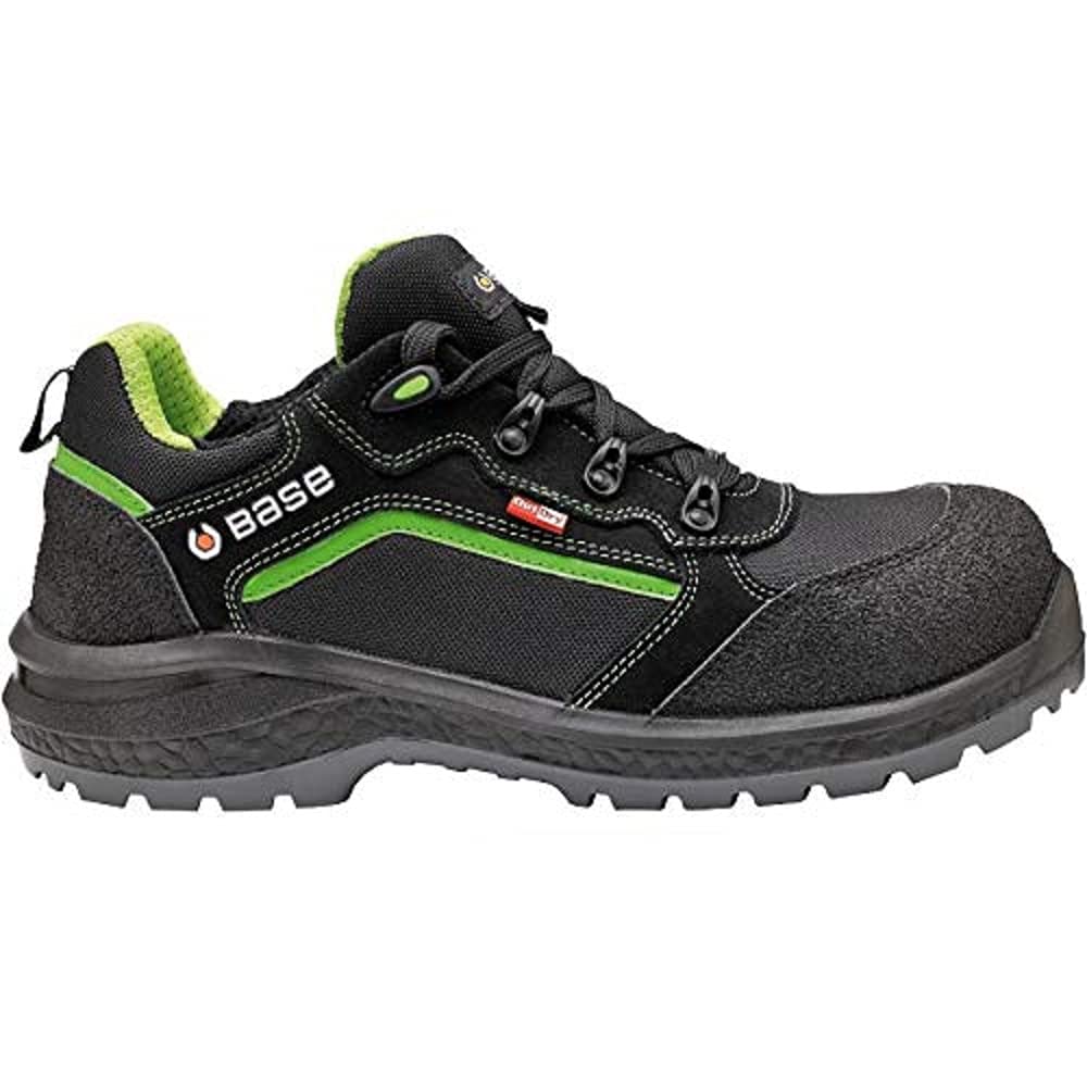 BASE Protection Be-Powerful S3 WR SRC Zapato de Seguridad, Talla: 50, Color: Negro/Verde, B0897BGN50