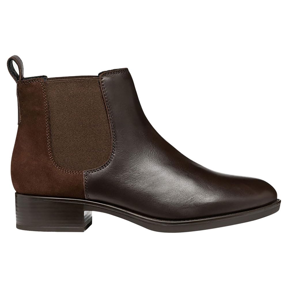 Geox D Felicity B, Bota de Tobillo Mujer, marrón Oscuro, 41 EU