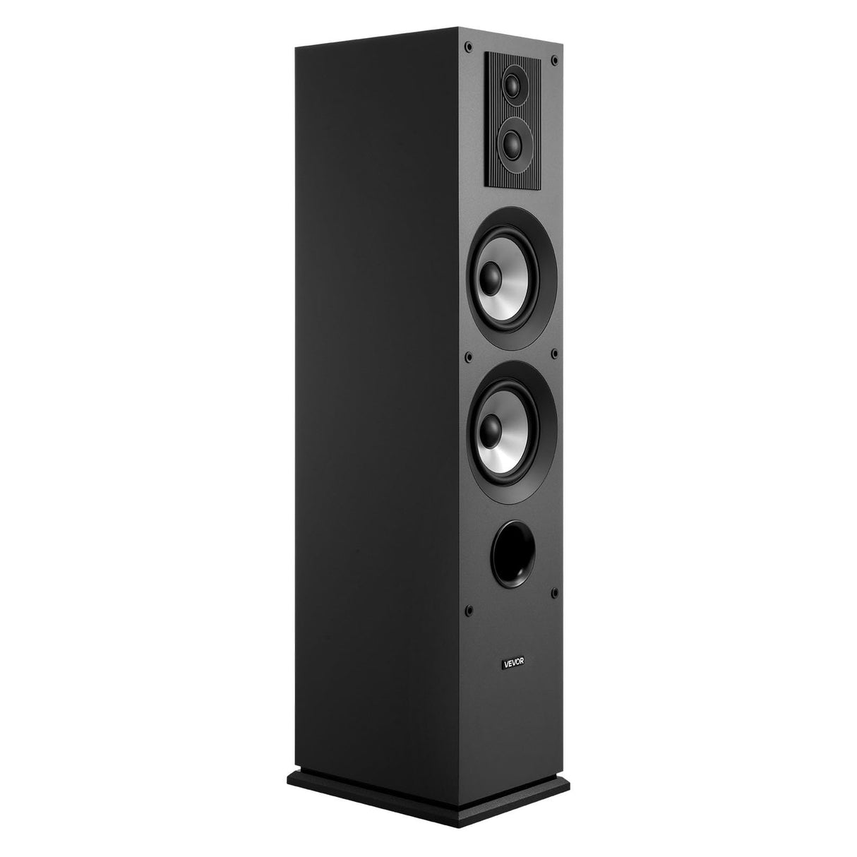 VEVOR Altavoz de Suelo de 3 Vías, con Tweeter de 1,91/2,54 cm, Dos Woofers de 13,34 cm, Potencia Máxima de 145 W, Respuesta de Frecuencia de 70 Hz a 20 kHz, Carcasa de MDF, para Audio Doméstico