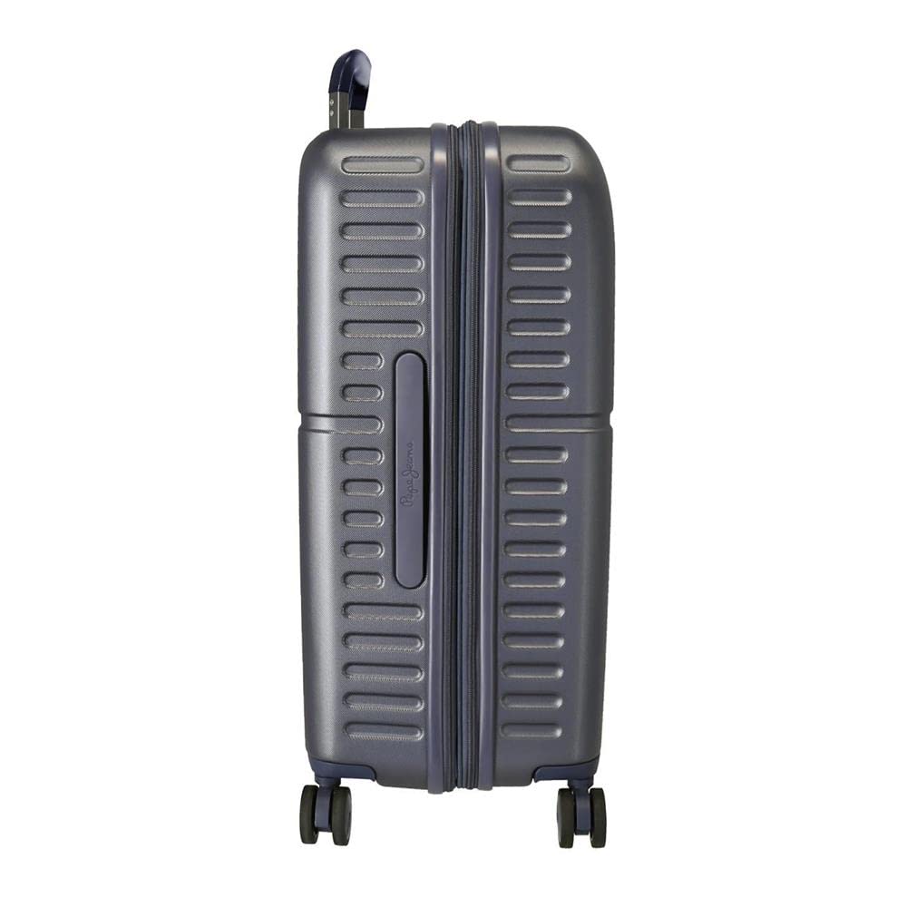 Pepe Jeans Kay Juego de maletas Azul 55/70 cms Rígida ABS Cierre TSA integrado 116L 7,54 kgs 4 Ruedas dobles Equipaje de Mano
