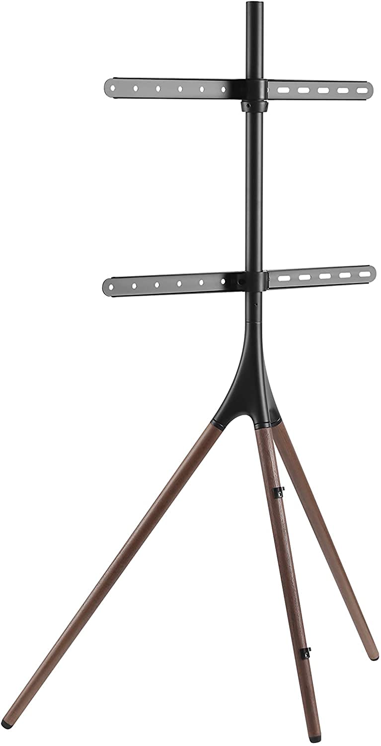 Techly 105209 Soporte de Suelo para Pantalla LCD/LED/Plasma 45-65" Estilo de Caballete Nuez Oscuro
