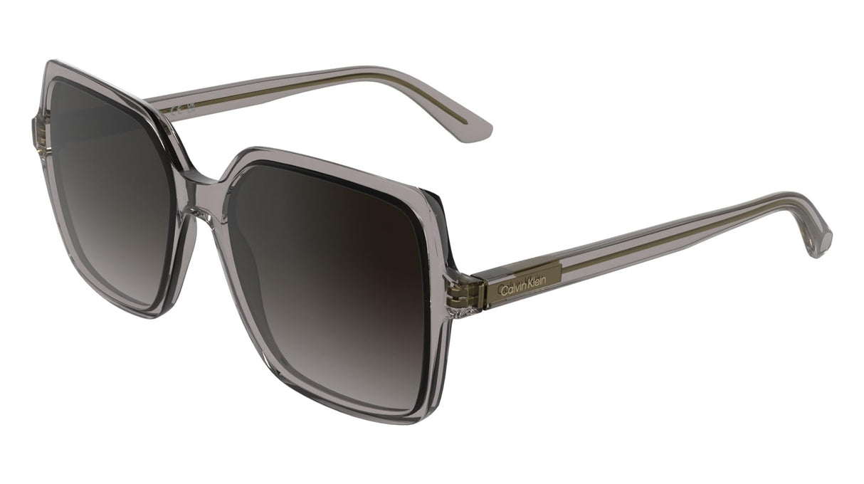 Calvin Klein Women's Sunglasses CK25537S - Transparent Taupe with Gradient Purple Lens